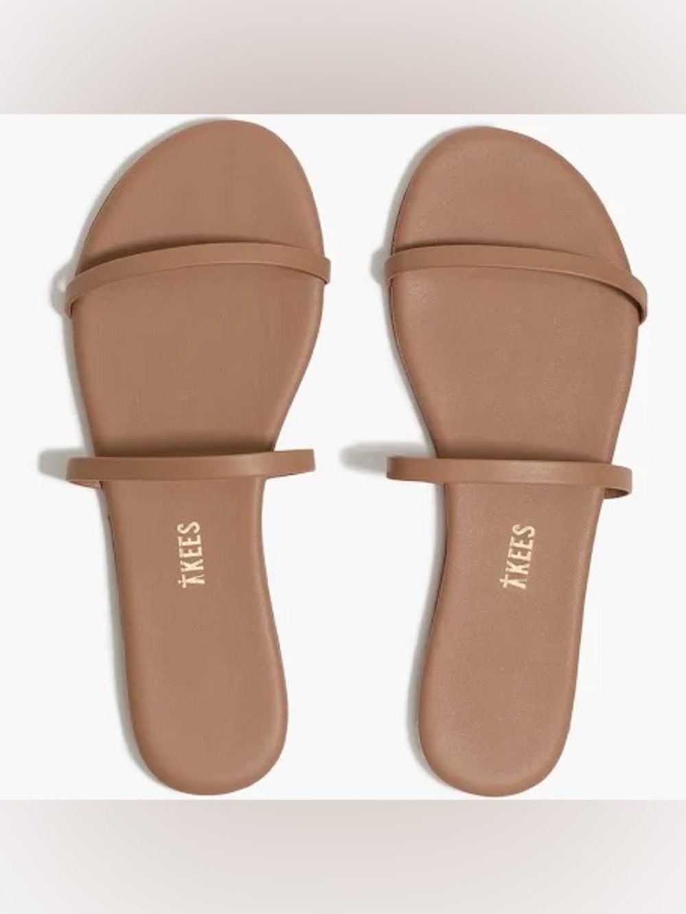 TKEES, Gemma Sand Neutral Vegan Slip-on Strappy Open Toe Sandals Flats, 9